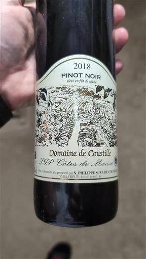 Östra regionerna Côte de Meuse Domaine Coustille 2018