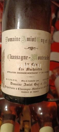 Borgogna Chassagne-Montrachet Premier Cru Domaine Amiot Guy et Fils Les Macherelles Senza annata