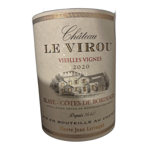 Burdeos Blaye-Côtes de Burdeos Château Le Virou Vieilles Vignes 2020