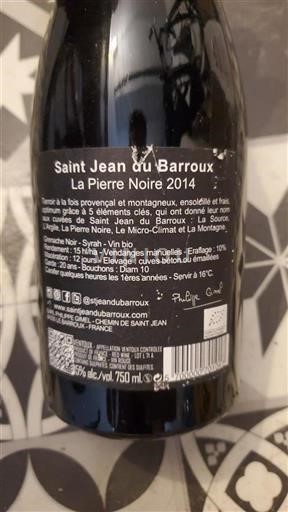 Rhône-dalen Ventoux Saint Jean du Barroux La Pierre Noire 2014