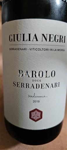 Piedmont Barolo Giulia Negri Serradenari 2018