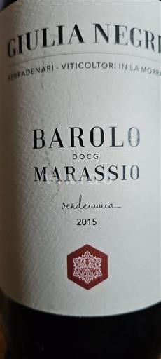 Piedmont Barolo Giulia Negri Marassio 2015