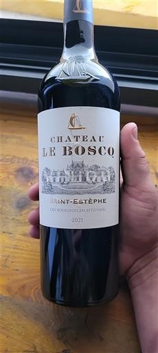 Bordéus Saint-Estèphe Cru Bourgeois Exceptionnel Château Le Boscq 2021