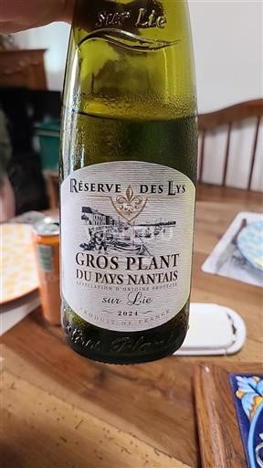 Loirevallei Gros-plant-du-pays-nantais Réserve des Lys 2024