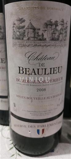 Burdeos Bordeaux superior Château Beaulieu Réserve des Parlementaires 2008