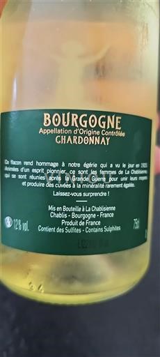 Burgundi Bourgogne La Chablisienne 2021