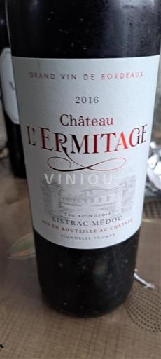 Burdeos Listrac-Médoc Cru Bourgeois Château L'Ermitage 2016