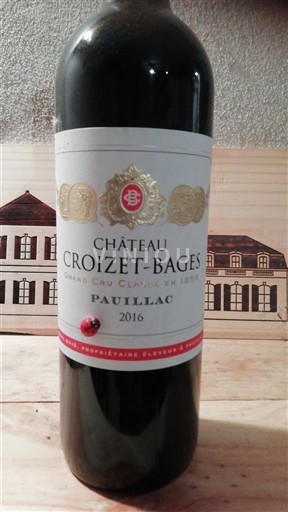 Bordeaux Pauillac Grand Cru Château Croizet-Bages 2016