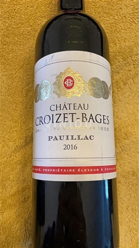 Bordeaux Pauillac Grand Cru Château Croizet-Bages 2016