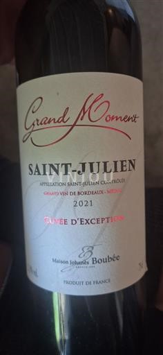 Burdeos Saint-Julien Maison Johanès Boubée Grand Moment 2021