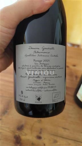 Vin Rouge sec Domaine Giudicelli 2021 France Corse Patrimonio AOC bio