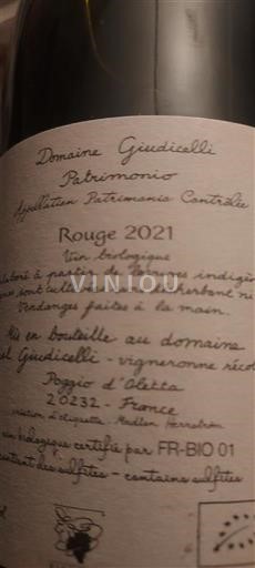 Korsika Patrimonio Domaine Giudicelli 2021