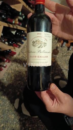 Bordéus Saint-Émilion Château Bellecombe 2014