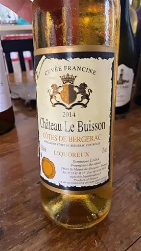 Sudoeste Côtes de Bergerac Château Le Buisson Francine 2014