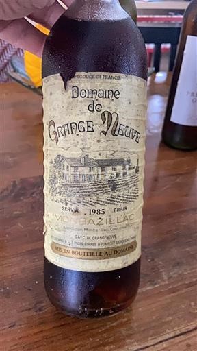Zuidwest-Frankrijk Monbazillac Domaine Grange Neuve 1985