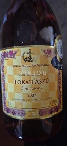 Tokaj Niet gespecificeerd Sárga Borház 5 Puttonyos 2007