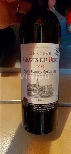 Bordoja Saint-Émilion Grand Cru Chateau Graves du Bert 2019