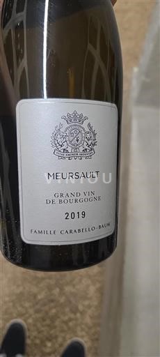 Vin Blanc sec Famille Carabello-Baum 2019 France Bourgogne Meursault AOC