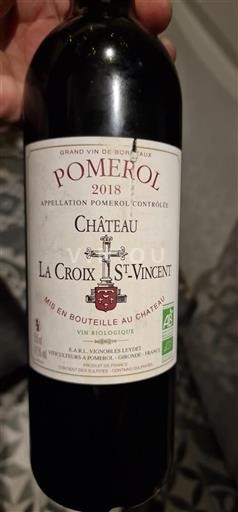 Bordeaux Pomerol Château La Croix St-Vincent 2018