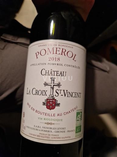 Bordeaux Pomerol Château La Croix St-Vincent 2018