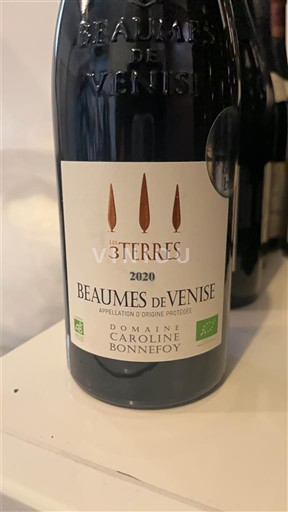 Rhône-dalen Beaumes de Venise Domaine Caroline Bonnefoy Les 3 Terres 2020