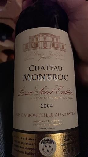 Bordeaux Lussac-saint-émilion Château Montroc 2004