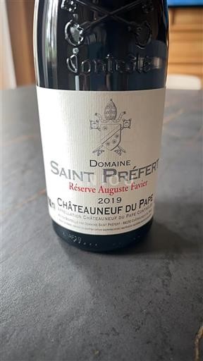 Rhône Valley Châteauneuf-du-Pape Domaine Saint Préfert Réserve Auguste Favier 2019