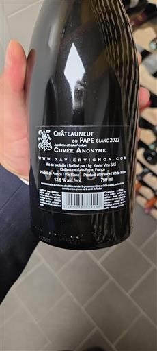 Rona dolina Châteauneuf-du-Pape Xavier Vins Anonyme 2022