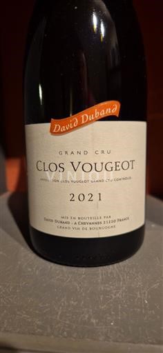 Bourgogne Clos-de-vougeot Grand Cru David Duband 2021
