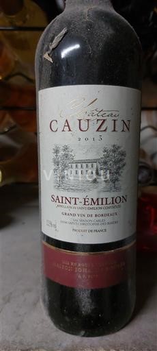 Bordeaux Saint-Émilion Château Cauzin 2013