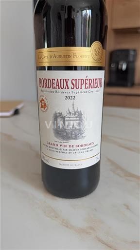Vin Rouge sec La Cave Augustin Florent 2022 France Bordeaux Bordeaux supérieur AOC