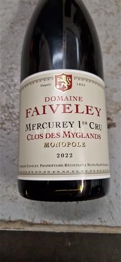 Bourgogne Mercurey Premier Cru Domaine Faiveley Clos des Myglands Monopole 2022