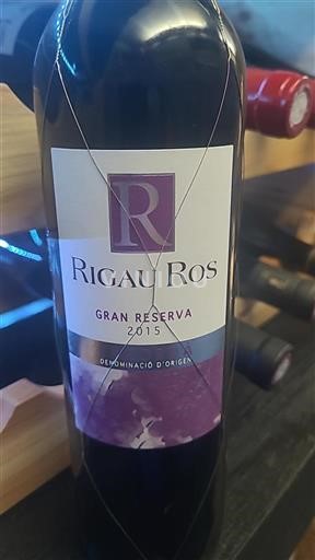 Catalonia Empordà Rigau Ros Gran Reserva 2015