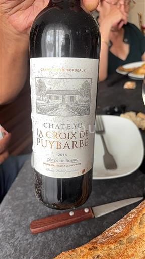 Bordéus Côtes-de-bourg Château La Croix de Puybarbe 2016