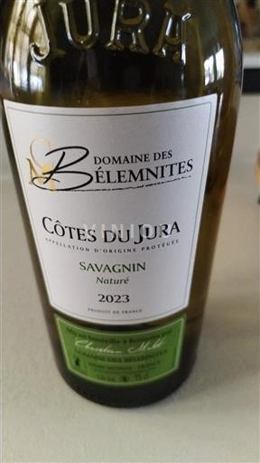 Jura Côtes-du-Jura Domaine Des Bélemnites Savagnin Naturé 2023