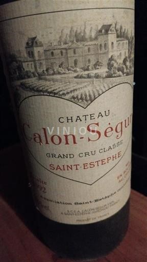 Burdeos Saint-Estèphe Grand Cru Château Calon-Ségur 1992