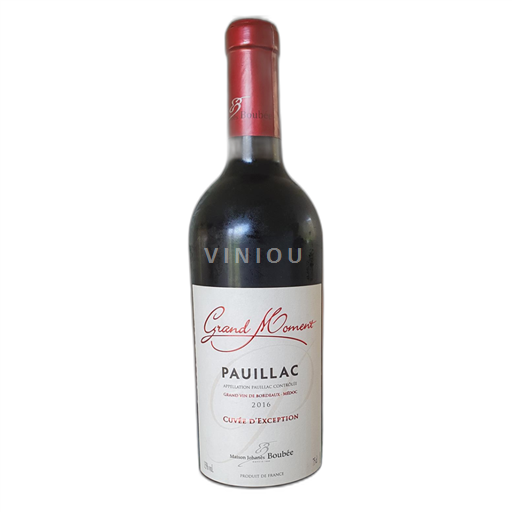 Bordeaux Pauillac Maison Johanès Boubée d'Exception 2016