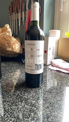 Vin Rouge sec Château La Raze Beauvallet 2020 France Bordeaux Médoc AOC Cru Bourgeois