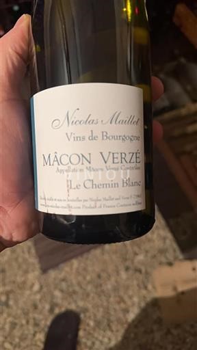 Bourgogne Mâcon och Mâcon-Villages Nicolas Maillet Le Chemin Blanc 2022