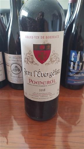 Bordeaux Pomerol Jean l'Évangéliste 2018