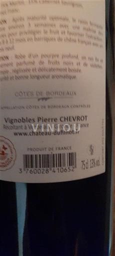 Bordeaux Côtes-de-Bordeaux Château Fillhot 2020