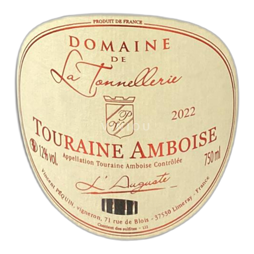 Údolí Loiry Touraine-Amboise Domaine de La Tonnellerie L'Auguste 2022