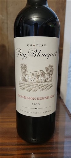 Bordeaux Saint-Émilion Grand Cru Grand Cru Château Puy-Blanquet 2015