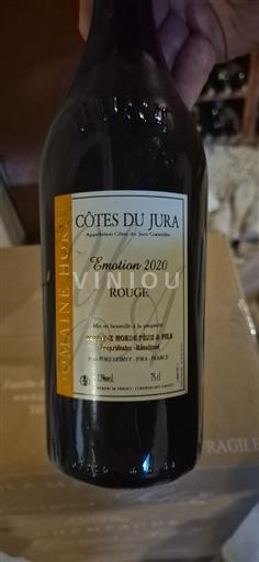 Vin Rouge sec Emotion Domaine Horia 2020 France Jura Côtes-du-jura AOC