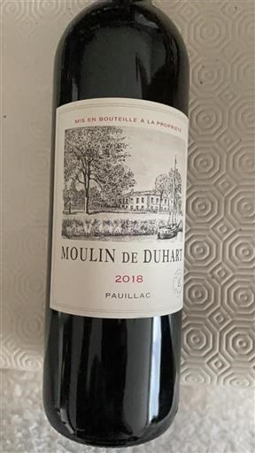 Bordéus Pauillac Moulin de Duhart 2018