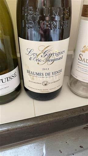 Rhônen laakso Beaumes de Venise Vignerons de Balma Venitia Les Garrigues d'Eric Beaumard 2013