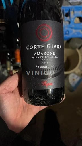 Vénétie Amarone della Valpolicella Corte Giara La Groletta 2020