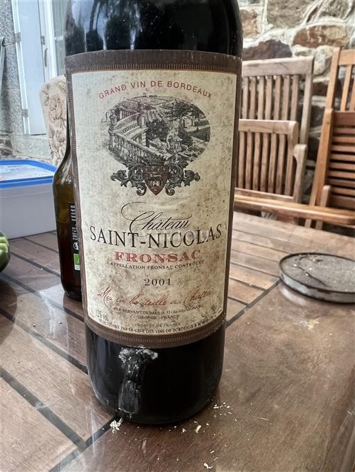 Bordeaux Fronsac Château Saint-Nicolas 2001