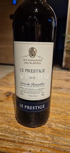 Roussillon Côtes-du-roussillon Les Vignerons des Albères Le Prestige 2015