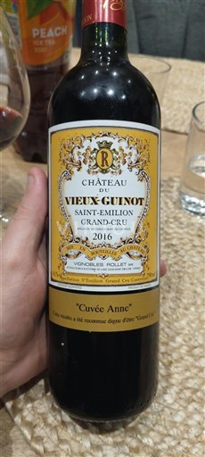 Bordeaux Saint-Émilion Grand Cru Grand Cru Château Vieux Guinot Anne 2016